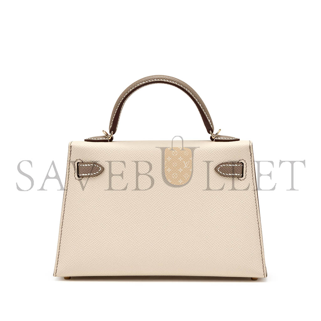 HERMÈS  MASTER EPSOM MINI KELLY 20 PERMABRASS HARDWARE (19*12*5.5cm) 